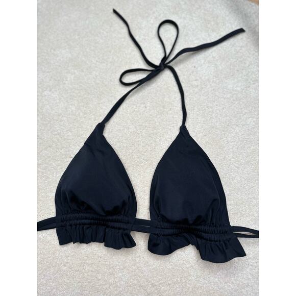 Target: Black Ruffle Bikini Top - Picture 2 of 7